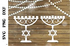 Menorah/Hanukkiah SVG Cut File Product Image 1