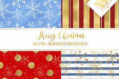 Christmas seamless digital paper pack, printable download Product Image 3