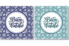Christmas template. Buon Natale. Bundle. 22 greeting card. Winter holiday in Italy. Italian. Vintage style. Product Image 9