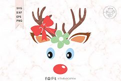 Baby Reindeer face SVG DXF EPS PNG Product Image 1