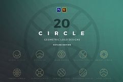 20 Circle geometric logos - outline Product Image 1