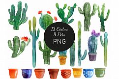 Watercolor cactus &amp; pots Product Image 2