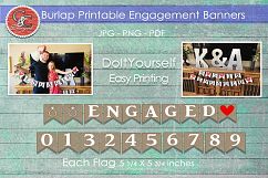 Burlap Engagement Banner/Pendent - DIY Printable Product Image 2