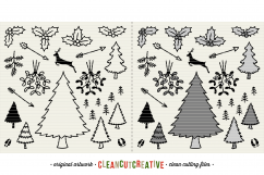 The Crafters Christmas Toolkit - 150+ Christmas Design Elements - SVG DXF EPS - Cricut &amp; Silhouette - clean cutting files Product Image 8