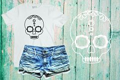 Halloween svg, skull svg, girl skeleton, skeleton face 370SV Product Image 1