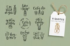 Cactus Lover quotes clipart svg Product Image 3