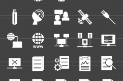 111 Networking &amp; Printers Glyph Inverted Icons Product Image 2