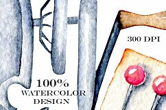 Sewing. Watercolor clipart Product Image 4