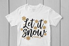 Let It Snow Christmas - Christmas SVG EPS DXF PNG Cut File Product Image 3