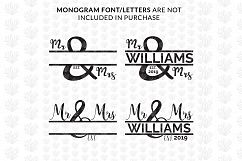 SVG Monogram Split Bundles - 12 Mr And Mrs Love SVG EPS DXF Product Image 3