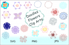 Flowers Doodles Cliparts Product Image 2