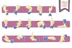 Cartoon Hand Gesture Vector - EPS CDR PDF PNG Product Image 2