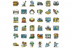 Landscape designer icons set vector flat Product Image 1