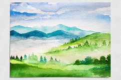 Spring Landscapes. Watercolor. Product Image 8