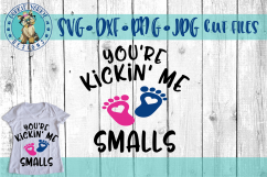 You&#039;re Kickin&#039; Me Smalls - Pregnant, Pregnancy - SVG Cut Fil Product Image 1