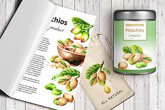 Pistachios bundle. Watercolor Product Image 6