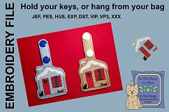 ITH Christmas House Key Fob - Embroidery Design Product Image 2