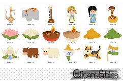 Cute India clipart, Taj Mahal design, Travel clip art Product Image 2