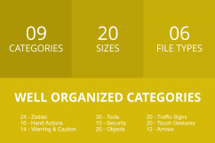 166 Signs &amp; Symbols Line Inverted Icons Product Image 3