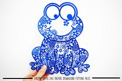 Frog paper cut SVG / DXF / EPS files Product Image 9
