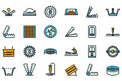 Animal trap icons set vector flat Product Image 1