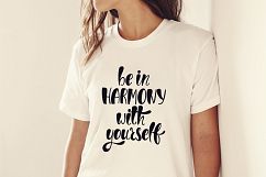 Be in harmony with yourself. Hand drawn typography design. SVG DXF PNG EPS Cutting Files Product Image 6