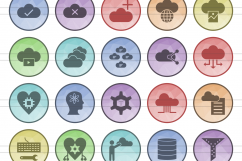 100 Data Filled Low Poly Icons Product Image 2