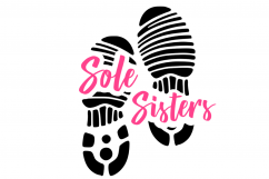 Sole sisters svg,Running friends svg CUT file, for Silhouette Christian t-shirt svg Sole sisters running buddies svg Running girlfriend svg Product Image 1