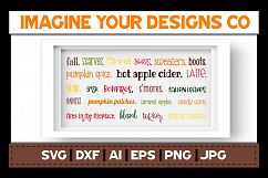 Fall and Autumn Wall Art SVG Cut File Product Image 1