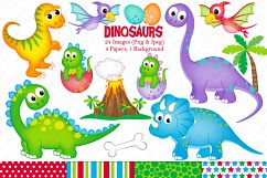 Dinosaur clipart, Dinosaurs graphics &amp; Illustrations, T-rex Product Image 1