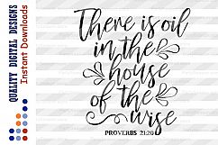 There Is Oil In The House Of The Wise svg Bible verse svg Product Image 2