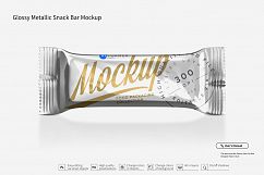 Glossy Metallic Snack Bar Mockup Product Image 3
