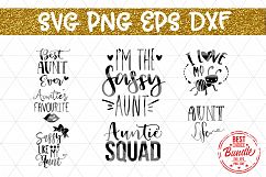 Auntie SVG Bundle Cut Files SVG, EPS DXF PNG Product Image 1