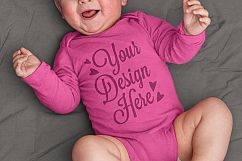 Instant photorealistic baby onesie mockup Product Image 5