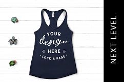 Midnight Navy Next Level 1533 Tank Top Mockup Female Apparel Product Image 1