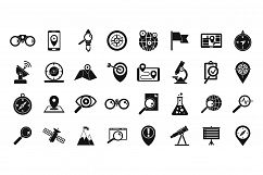 Exploration icons set, simple style Product Image 1
