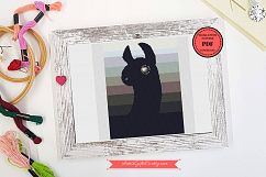 Halloween Llama Cross Stitch pattern PDF Scare Black llama Product Image 1