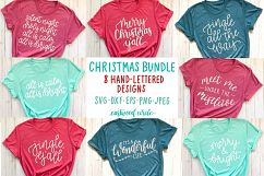 Christmas SVG Bundle - Hand Lettered Cut Files for Crafters Product Image 1