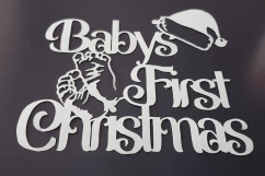 Baby&#039;s First Christmas Papercutting Template Product Image 2