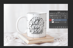 Coffee 11oz mug mock up back to shcool mockup stock photo Product Image 3