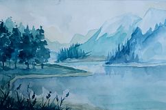 12 Artistic Watercolor Landscapes  Vector Copy Product Image 9
