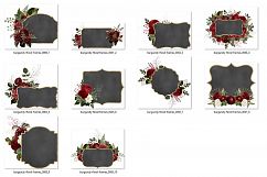 Burgundy Floral Chalkboard Frames Product Image 3