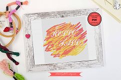 Hello Fall Cross stitch pattern PDF, Autumn stitching Product Image 2