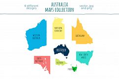 Maps of Australia. Hand drawn collection Product Image 6