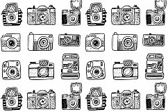 Hand drawn camera set +patterns Product Image 9