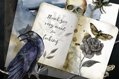 Halloween watercolor pack, Jack o Lantern pumpkin, wreath Product Image 15