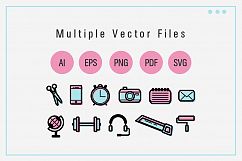 100 Miscellaneous Flat Icons Product Image 2