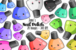 Kawaii Nail Polish Clipart Product Image 1