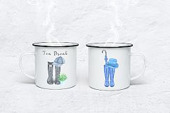 Watercolor Rain Boots for Him Product Image 5