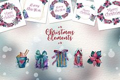Christmas time PNG watercolor set Product Image 3